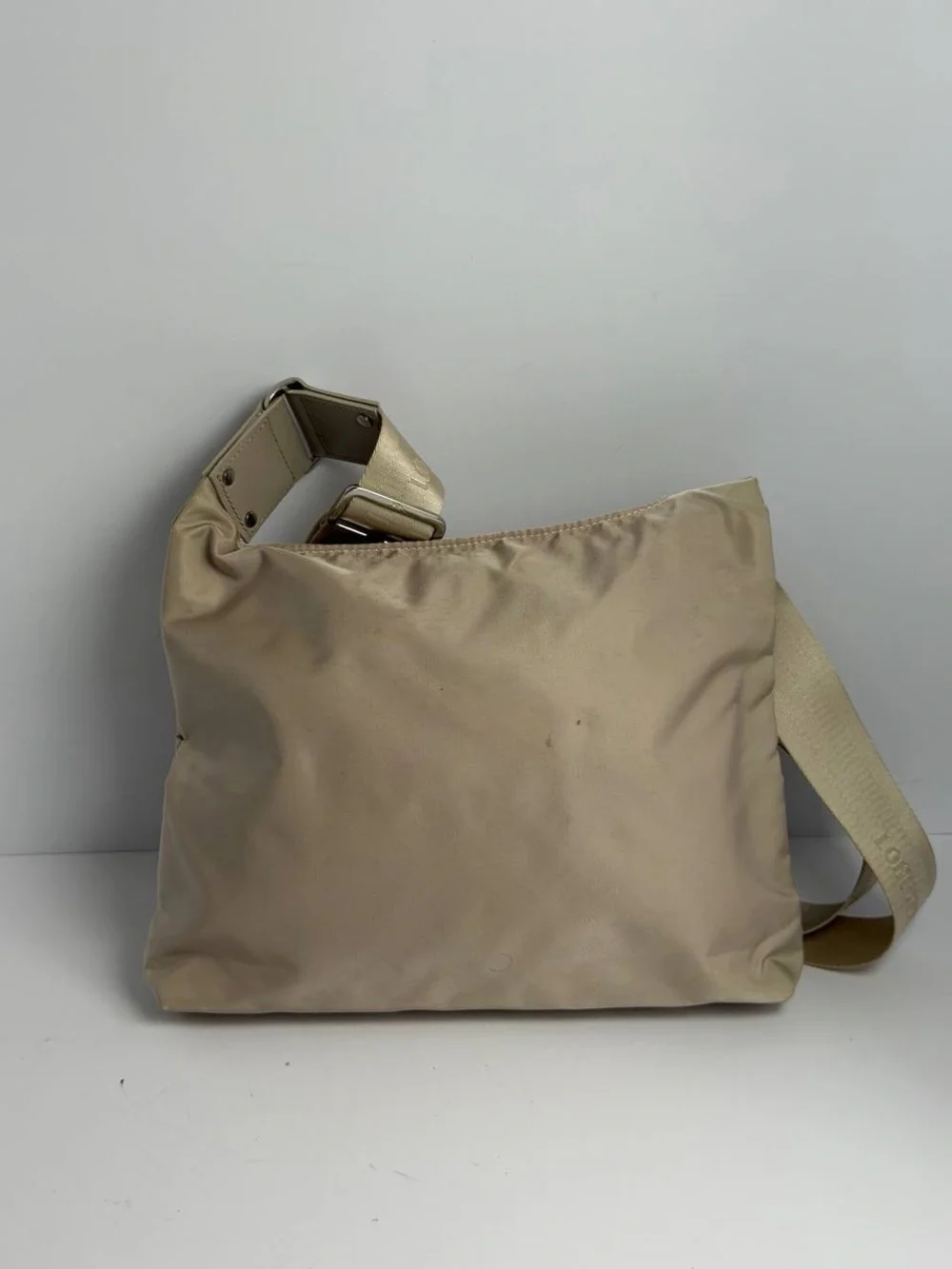 Longchamp Beige Nylon Crossbody Bag